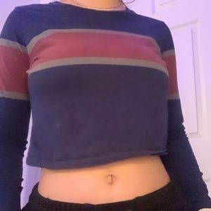 pacsun long sleeve crop top